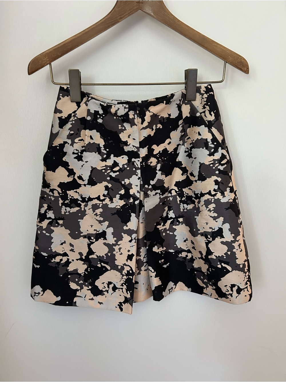 Whistles Abstract Print Shorts in Black and Cream